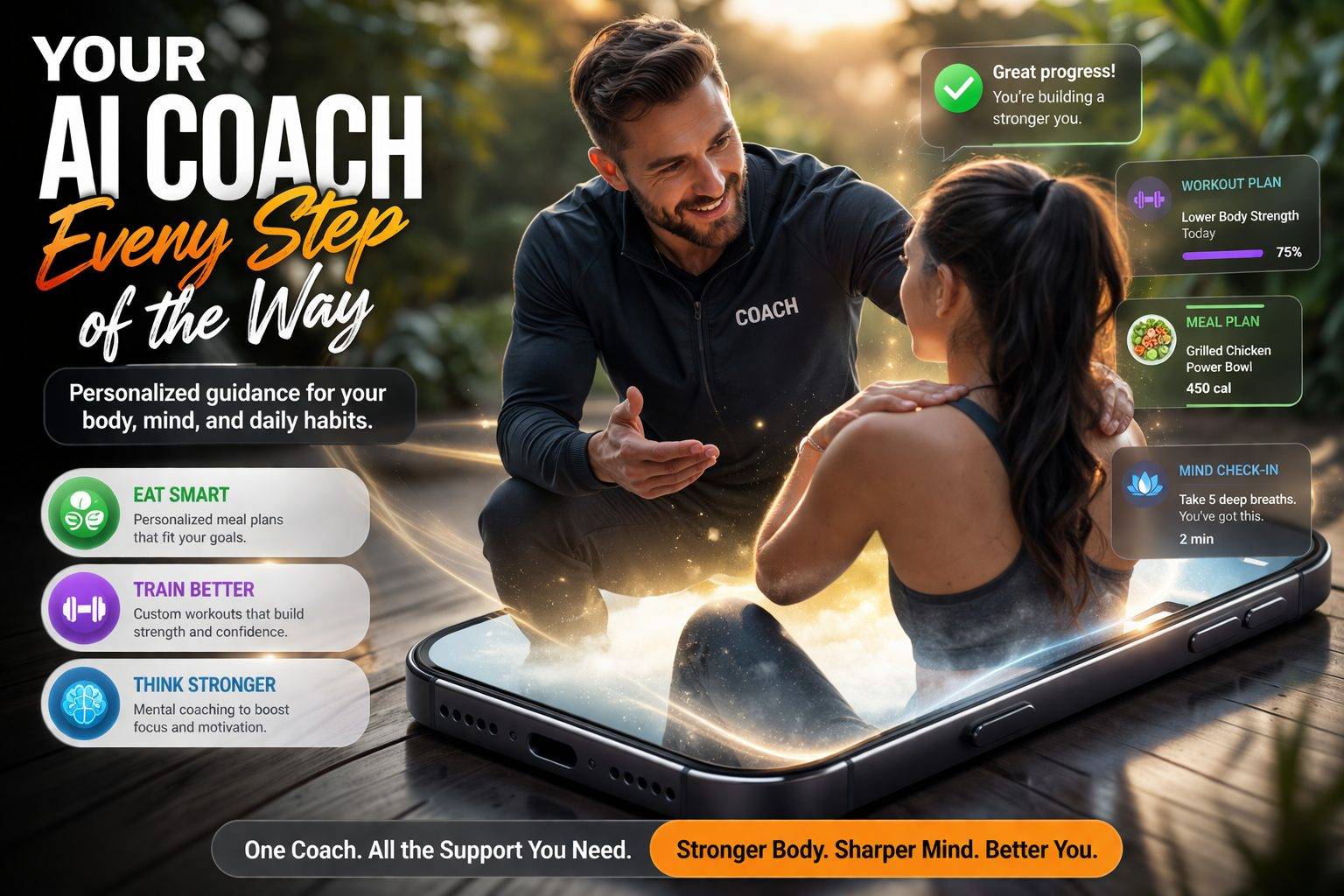 Personalized accountability mindset banner